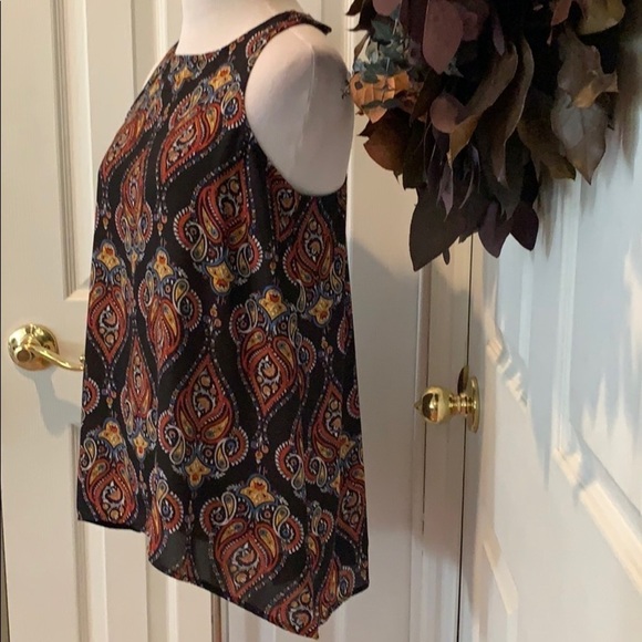 Pink Rose black printed sleeveless top - Picture 3 of 11